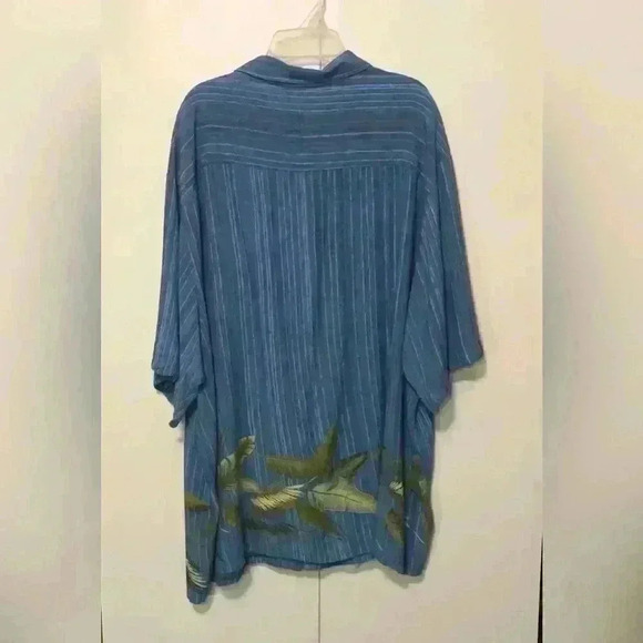 Puritan Vintage Mens Casual Button Down Hawaiian Striped Palm Leaf Shirt Sz 3XL - Picture 5 of 12